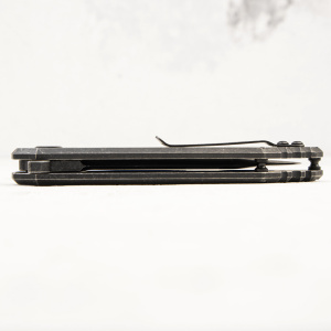 Нож Hoback Knives Kwaiback Black Fallout, 20CV, Titanium - складной туристические ножи из стали Нож Hoback Knives Kwaiback Black Fallout, 20CV, Titanium - складной туристические ножи из стали